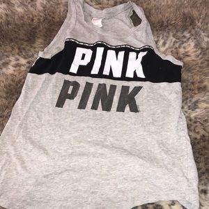 PINK grey tank top